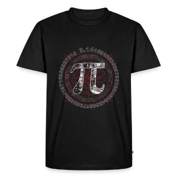 Pi Day Math Number 3.1415926535 Design for - Men's Premium Organic T-Shirt - black - Front - Nico (187cm)