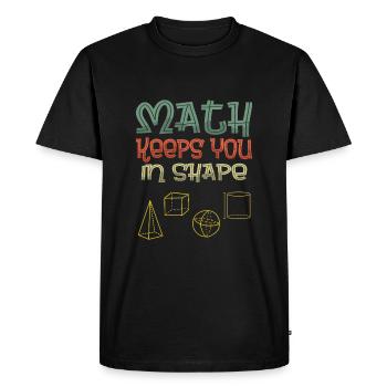 Les mathématiques vous maintiennent en forme Pi Day Fun - T-shirt Premium bio Homme - noir - Devant - Nico (187cm)