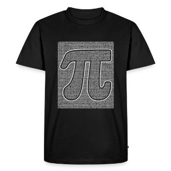 Pi Tag Number Art Math Lover - Men's Premium Organic T-Shirt - black - Front - Nico (187cm)