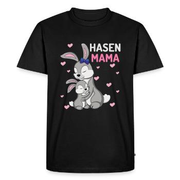 Loving Bunnies Maman Câlin - T-shirt Premium bio Homme - noir - Devant - Nico (187cm)