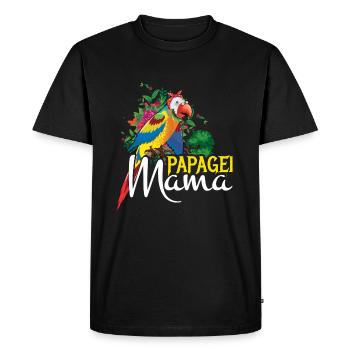 Perroquet Maman Art coloré - T-shirt Premium bio Homme - noir - Devant - Nico (187cm)