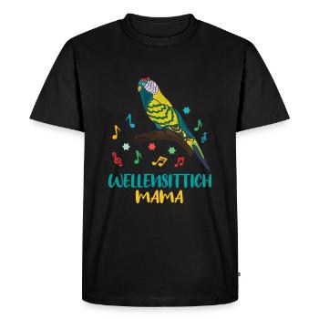 Mélodie colorée de maman perruche pour les fans d’oiseaux - T-shirt Premium bio Homme - noir - Devant - Nico (187cm)