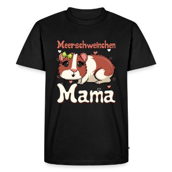 cochon d’Inde maman mignon motif de rongeur - T-shirt Premium bio Homme - noir - Devant - Nico (187cm)