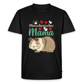 Cochon d’Inde Maman Amour sincère - T-shirt Premium bio Homme - noir - Devant - Nico (187cm)