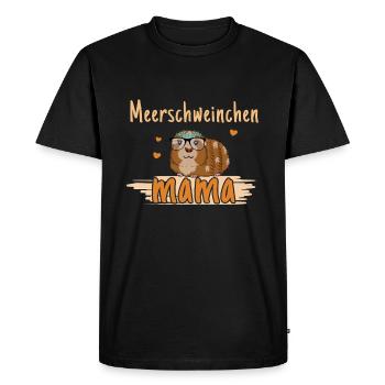 Maman cochon d’Inde avec cœur - T-shirt Premium bio Homme - noir - Devant - Nico (187cm)