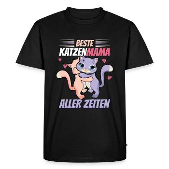 Meilleure maman chat de tous les temps chats drôles - T-shirt Premium bio Homme - noir - Devant - Nico (187cm)