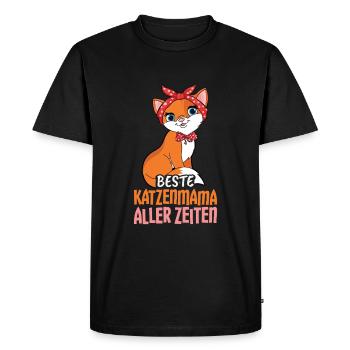 Meilleure maman chat de tous les temps Amoureux des chats - T-shirt Premium bio Homme - noir - Devant - Nico (187cm)