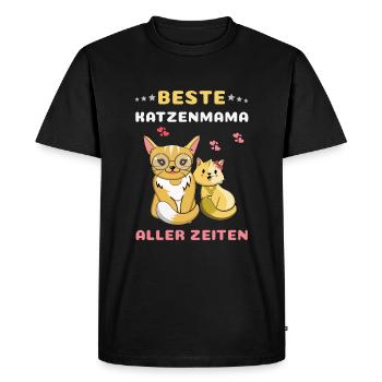 La meilleure maman chat de tous les temps chats mignons avec - T-shirt Premium bio Homme - noir - Devant - Nico (187cm)