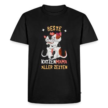 Meilleur chat maman jamais mignon chats câlin - T-shirt Premium bio Homme - noir - Devant - Nico (187cm)