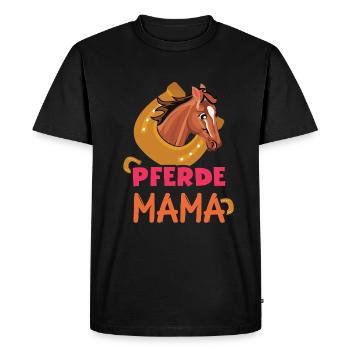 Chevaux Maman Beaux Souvenirs - T-shirt Premium bio Homme - noir - Devant - Nico (187cm)