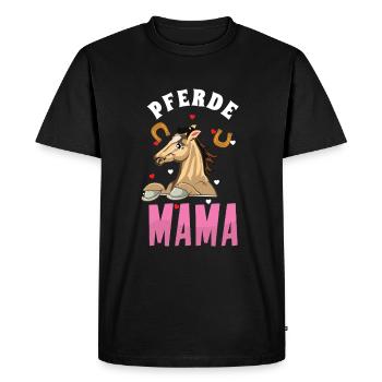 Horses Mom Love Horse Motif - Men's Premium Organic T-Shirt - black - Front - Nico (187cm)