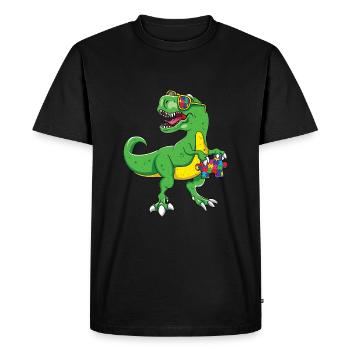 Autisme Dinosaure Puzzle Cool - T-shirt Premium bio Homme - noir - Devant - Nico (187cm)