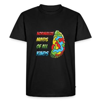Autism: Normalize Minds Of All Kinds - Men's Premium Organic T-Shirt - black - Front - Nico (187cm)