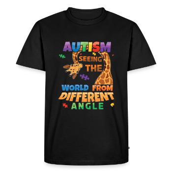 Autism See the world from a different perspective - Men's Premium Organic T-Shirt - black - Front - Nico (187cm)