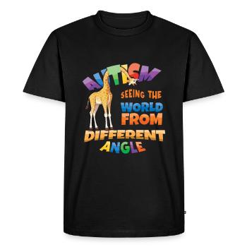 Autisme : le monde sous un autre angle - T-shirt Premium bio Homme - noir - Devant - Nico (187cm)