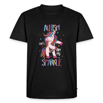 L’autisme ne peut pas atténuer mon rayonnement licorne - T-shirt Premium bio Homme - noir - Devant - Nico (187cm)