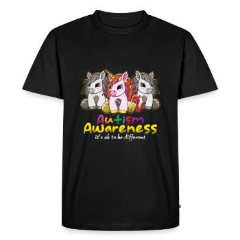 Autism Awareness It's Ok To Be Different - Men's Premium Organic T-Shirt - black - Front - Nico (187cm)