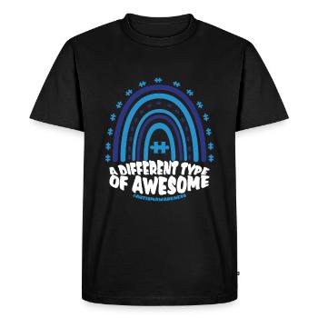 L’autisme - un autre type de génial - T-shirt Premium bio Homme - noir - Devant - Nico (187cm)