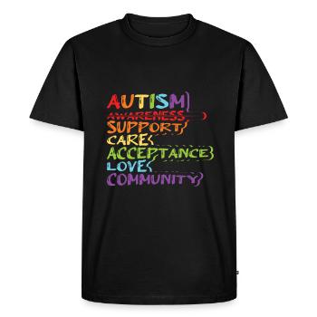 Autisme Soutien à l’amour et à la communauté - T-shirt Premium bio Homme - noir - Devant - Nico (187cm)