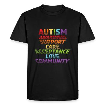 Autism Support For Love And Community - Men's Premium Organic T-Shirt - black - Front - Nico (187cm)