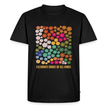 Autisme : célébrez les esprits de toutes sortes - T-shirt Premium bio Homme - noir - Devant - Nico (187cm)