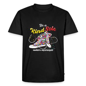 L’autisme est une âme amicale - T-shirt Premium bio Homme - noir - Devant - Nico (187cm)