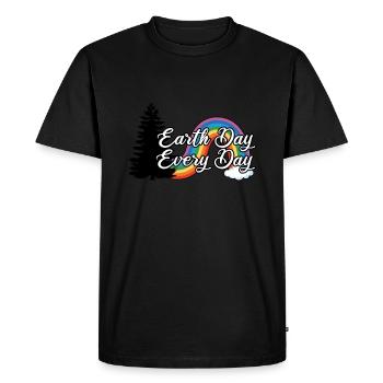 Jour de la Terre Tous les jours Nature Arc-en-ciel - T-shirt Premium bio Homme - noir - Devant - Nico (187cm)