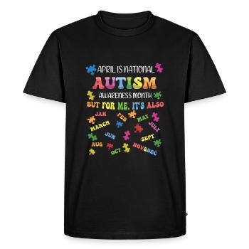 Autism Awareness Month April For Me - Men's Premium Organic T-Shirt - black - Front - Nico (187cm)