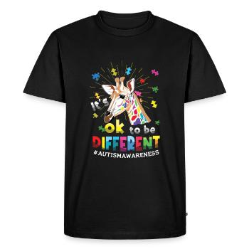 Autism: It's Ok To Be Different - Men's Premium Organic T-Shirt - black - Front - Nico (187cm)