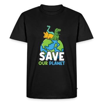 Sauvez notre planète - Motivation pour le Jour de la Terre - T-shirt Premium bio Homme - noir - Devant - Nico (187cm)