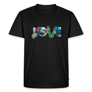Aimez notre Terre pour le Jour de la Terre - T-shirt Premium bio Homme - noir - Devant - Nico (187cm)