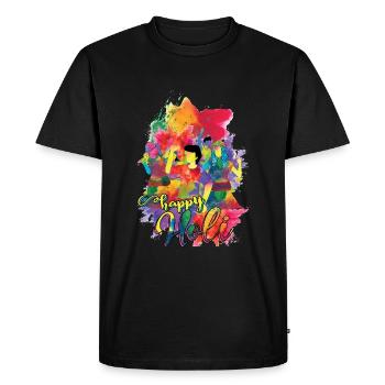 Happy Holi Festival Festival coloré - T-shirt Premium bio Homme - noir - Devant - Nico (187cm)
