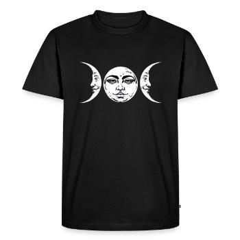 Ostara Moon Phases Mystic Design - Men's Premium Organic T-Shirt - black - Front - Nico (187cm)
