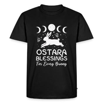 Ostara Blessings for Every Bunny Moon Phases - Men's Premium Organic T-Shirt - black - Front - Nico (187cm)