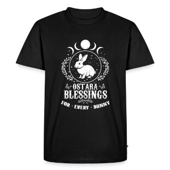 Ostara blessing for every rabbit - Men's Premium Organic T-Shirt - black - Front - Nico (187cm)