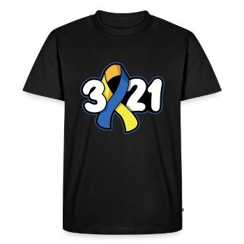 Syndrome de Down 3 21 Soutien Sensibilisation - T-shirt Premium bio Homme - noir - Devant - Nico (187cm)