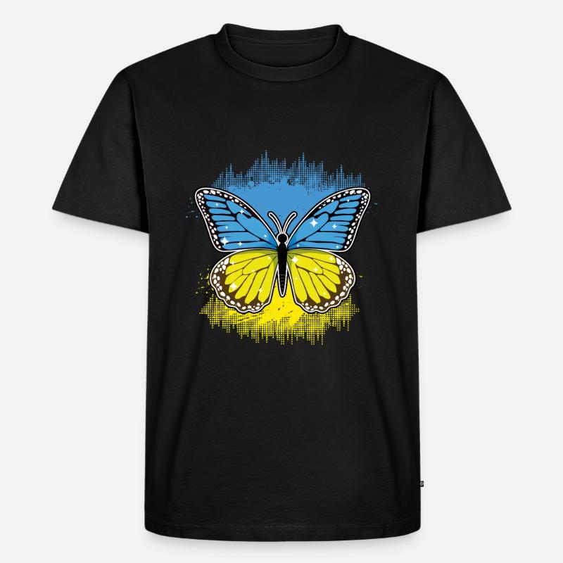 Schmetterling Down Syndrom Unterstützung - Männer Premium Bio T-Shirt - Schwarz