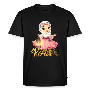 Eid Mubarak Ramadan Kareem Illustration with - Men's Premium Organic T-Shirt - black - Front - Nico (187cm)