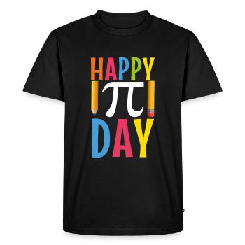 Célébrez le Happy Pi Day avec style et plaisir - T-shirt Premium bio Homme - noir - Devant - Nico (187cm)