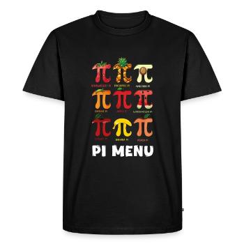 Pi Menu Day : Découvrez la variété fruitée Pi Day - T-shirt Premium bio Homme - noir - Devant - Nico (187cm)