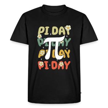 Pi Day Blossoms Magically Creative - Men's Premium Organic T-Shirt - black - Front - Nico (187cm)