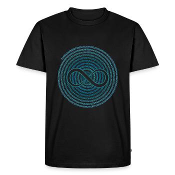 Pi Day Infinity Nombres Cercle Graphique - T-shirt Premium bio Homme - noir - Devant - Nico (187cm)