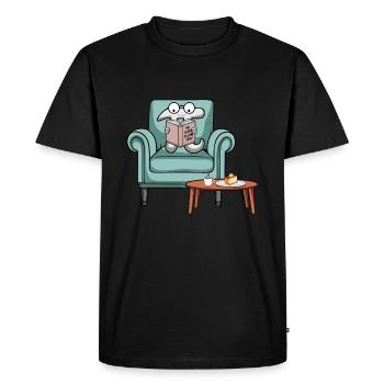 Cozy Pi Day : l’histoire sans fin - T-shirt Premium bio Homme - noir - Devant - Nico (187cm)