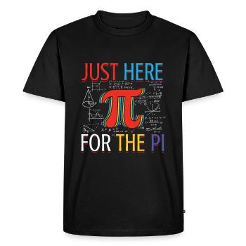 Juste ici pour le plaisir du Pi Day - T-shirt Premium bio Homme - noir - Devant - Nico (187cm)
