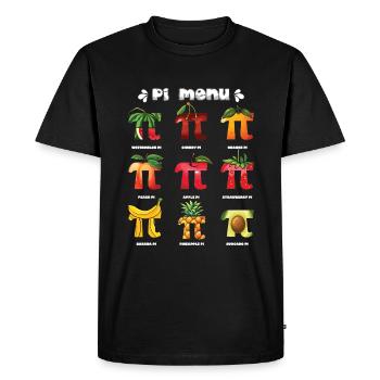 Pi Menu Fruit Friends Pi Day Fun - Men's Premium Organic T-Shirt - black - Front - Nico (187cm)