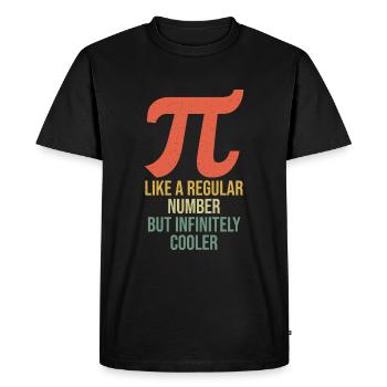 Balise Pi : Comme un nombre normal, mais infini - T-shirt Premium bio Homme - noir - Devant - Nico (187cm)
