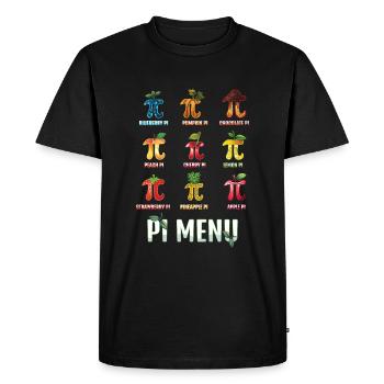 Délicieux menu Pi pour les amateurs de Pi Day - T-shirt Premium bio Homme - noir - Devant - Nico (187cm)