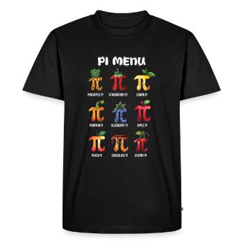 Pi Menu Fruité Pi Day Variété - T-shirt Premium bio Homme - noir - Devant - Nico (187cm)