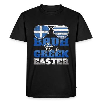 Bruh It’s Greek Easter Griechische Ostern - T-shirt Premium bio Homme - noir - Devant - Nico (187cm)