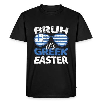 Griechische Ostern Bruh C’est la Pâques grecque - T-shirt Premium bio Homme - noir - Devant - Nico (187cm)